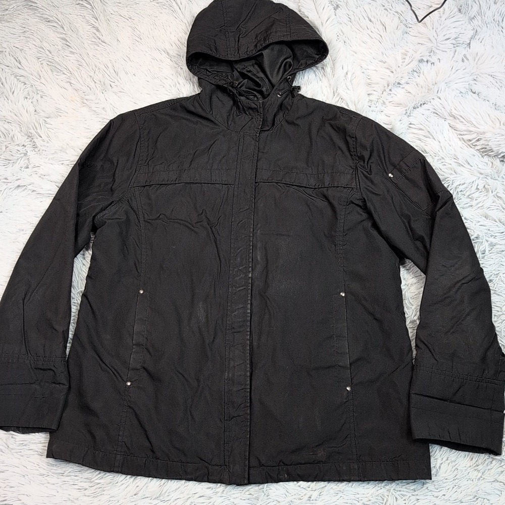 Fabio Jacket Womens M Black‎ Hood Zip Up Gorpcore Pockets Lightweight Comfort